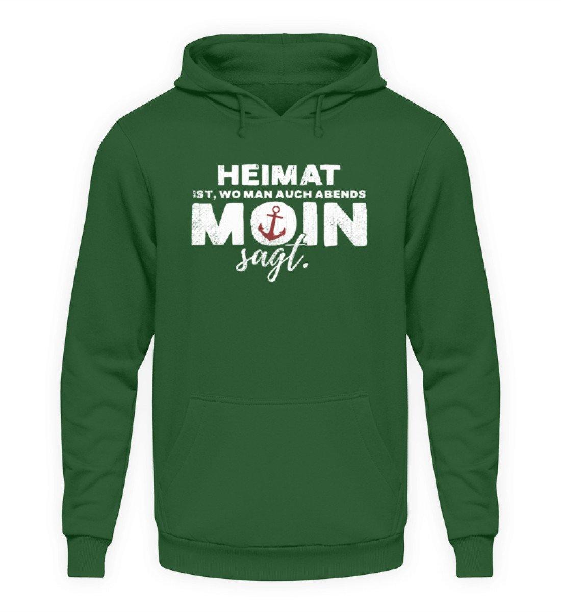 Abends Moin sagt - Norddeutsch  - Unisex Kapuzenpullover Hoodie