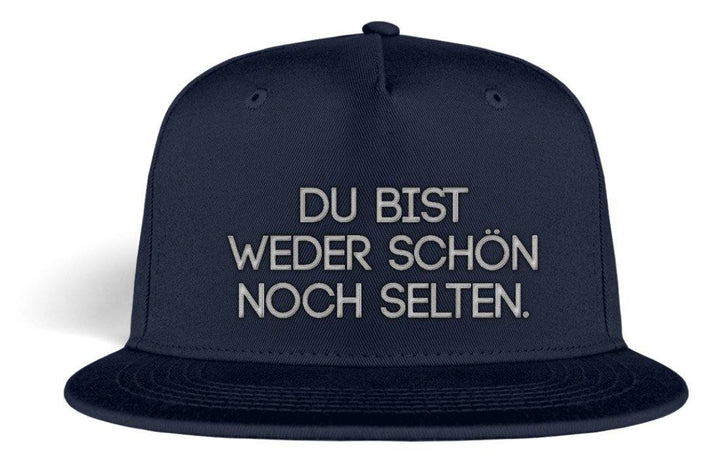 Weder schön noch selten - Snapback  - Kappe - Words on Shirts Sag es mit dem Mittelfinger Shirts Hoodies Sweatshirt Taschen Gymsack Spruch Sprüche Statement