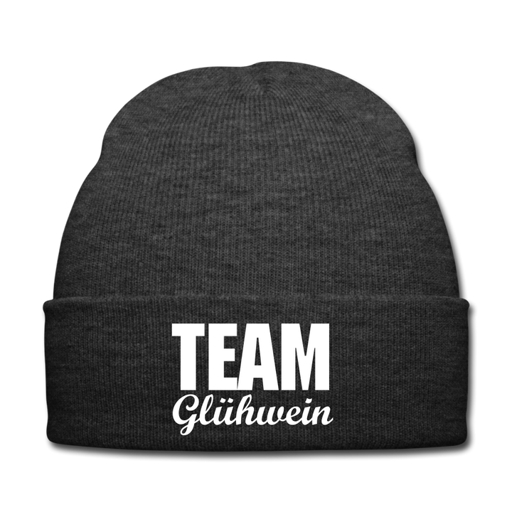 Team Glühwein - Beanie - Mütze - Wintermütze - Asphalt