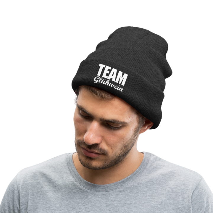 Team Glühwein - Beanie - Mütze - Wintermütze - Asphalt