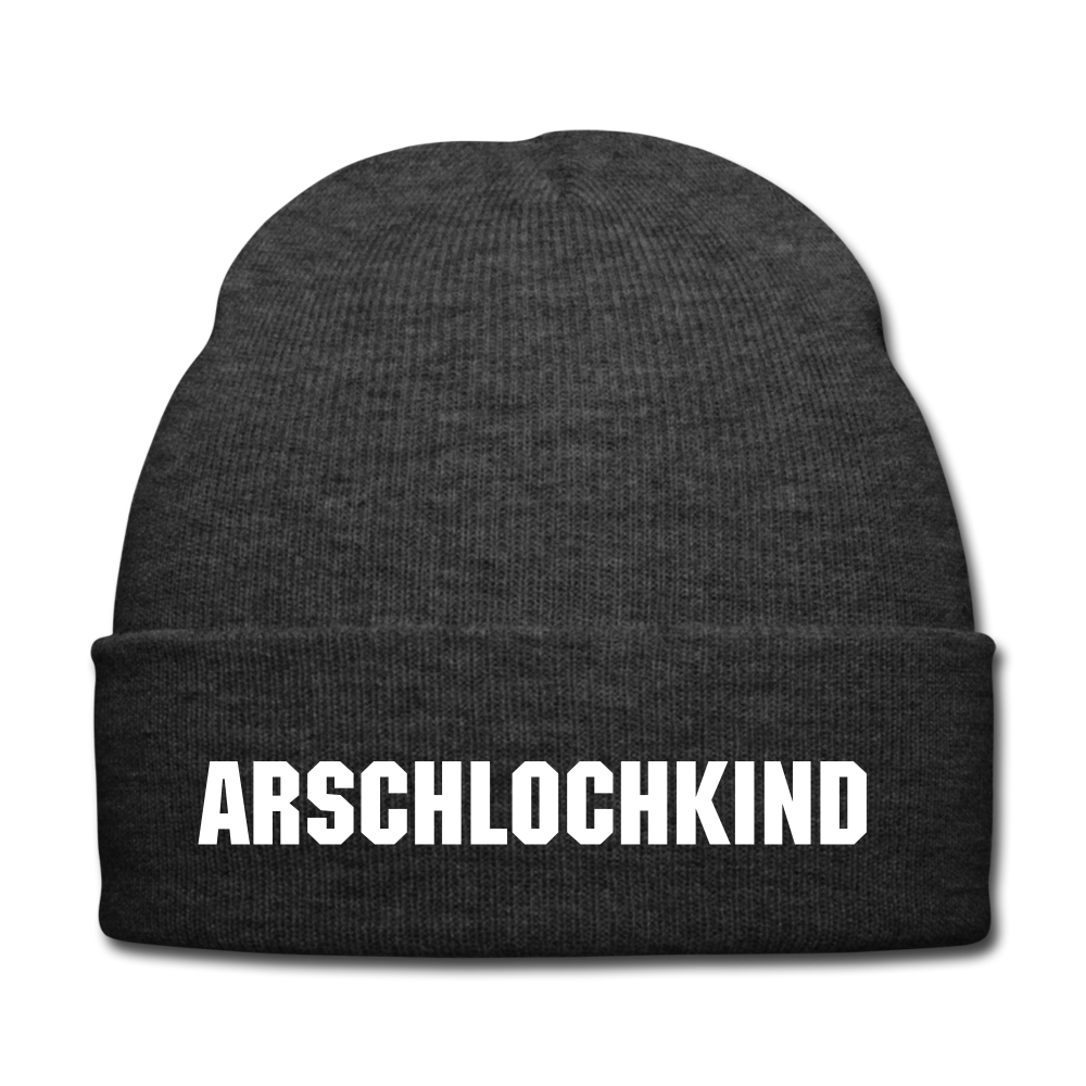 ARSCHLOCHKIND - BEANIE - MÜTZE - WINTERMÜTZE - Asphalt