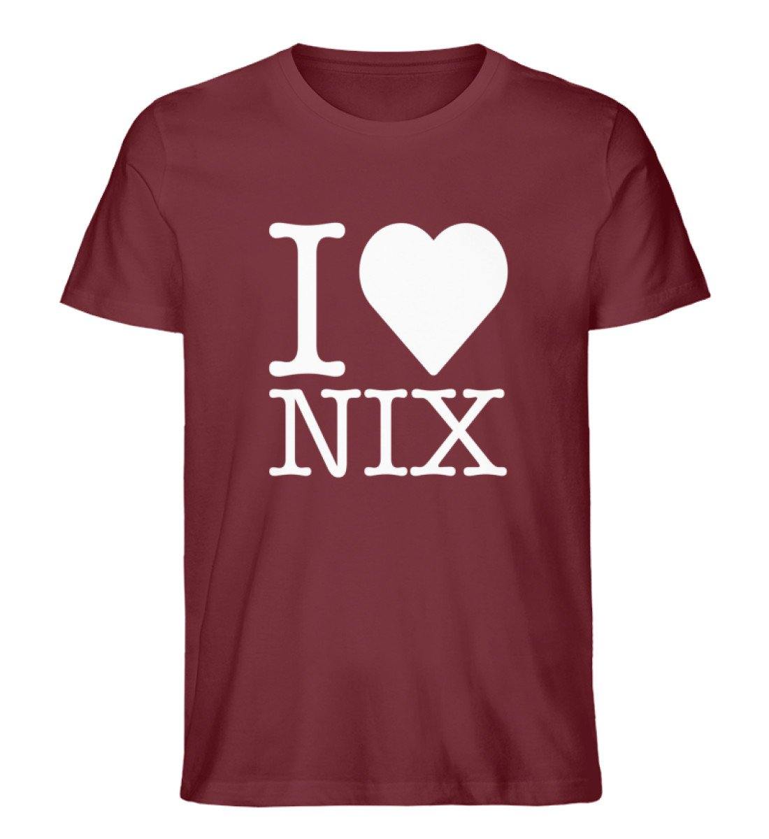 I love nix - Words on Shirts  - Herren Premium Organic Shirt