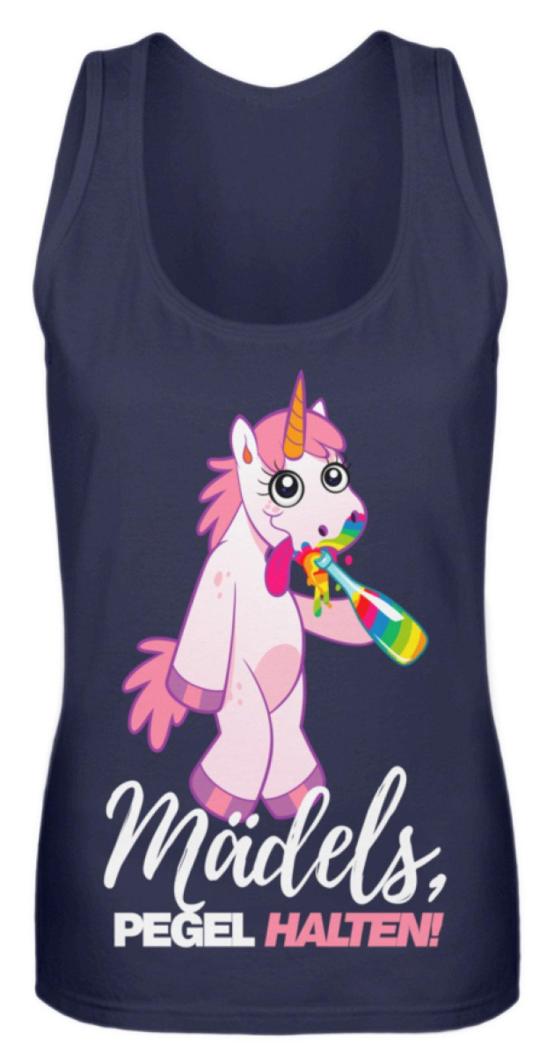 Mädels, Pegel halte - Einhorn  - Frauen Tanktop