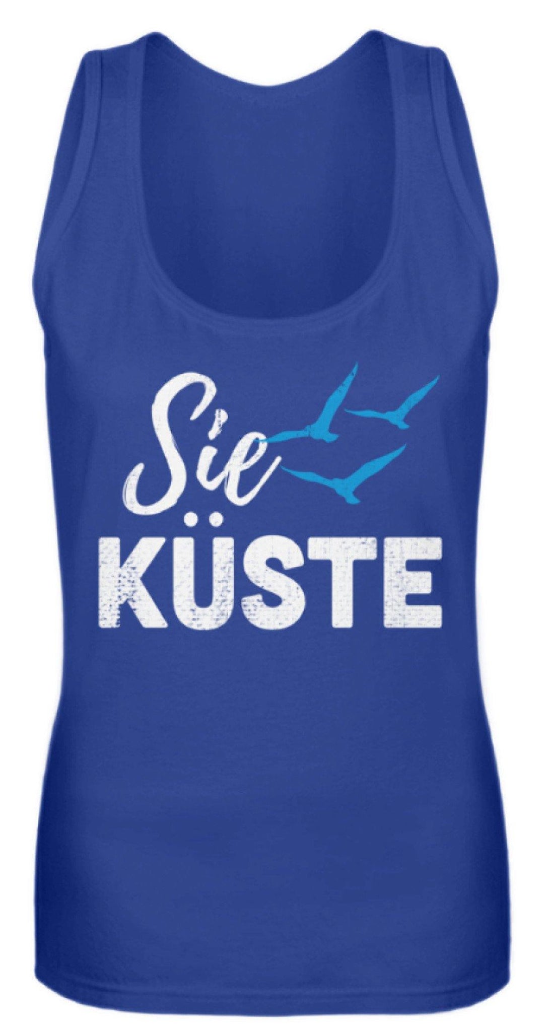 Die Küste - Norddeutsch  - Frauen Tanktop - Words on Shirts Sag es mit dem Mittelfinger Shirts Hoodies Sweatshirt Taschen Gymsack Spruch Sprüche Statement