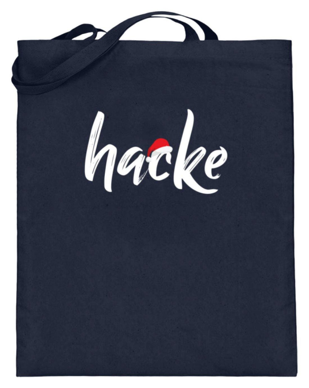 Hacke - Hacke Dicht - Words on Shirts  - Jutebeutel (mit langen Henkeln) - Words on Shirts Sag es mit dem Mittelfinger Shirts Hoodies Sweatshirt Taschen Gymsack Spruch Sprüche Statement