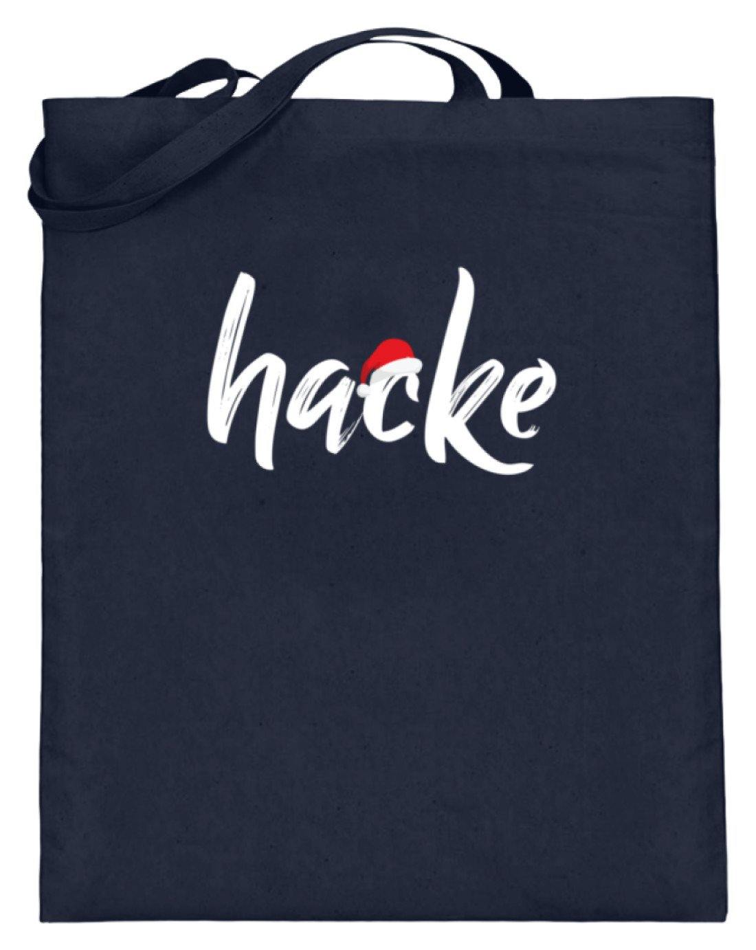 Hacke - Hacke Dicht - Words on Shirts  - Jutebeutel (mit langen Henkeln)