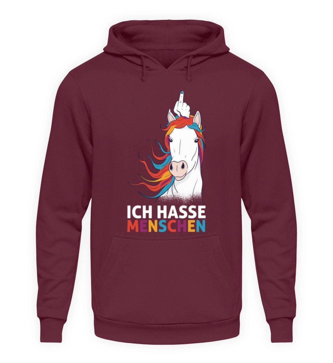 Ich hasse Menschen - Words on Shirts  - Unisex Kapuzenpullover Hoodie