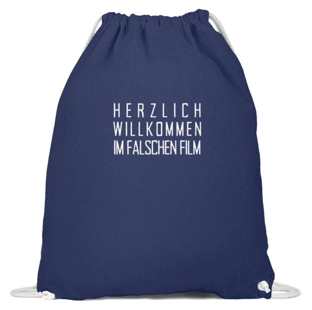 Herzlich willkommen im falschen Film  - Baumwoll Gymsac - Words on Shirts