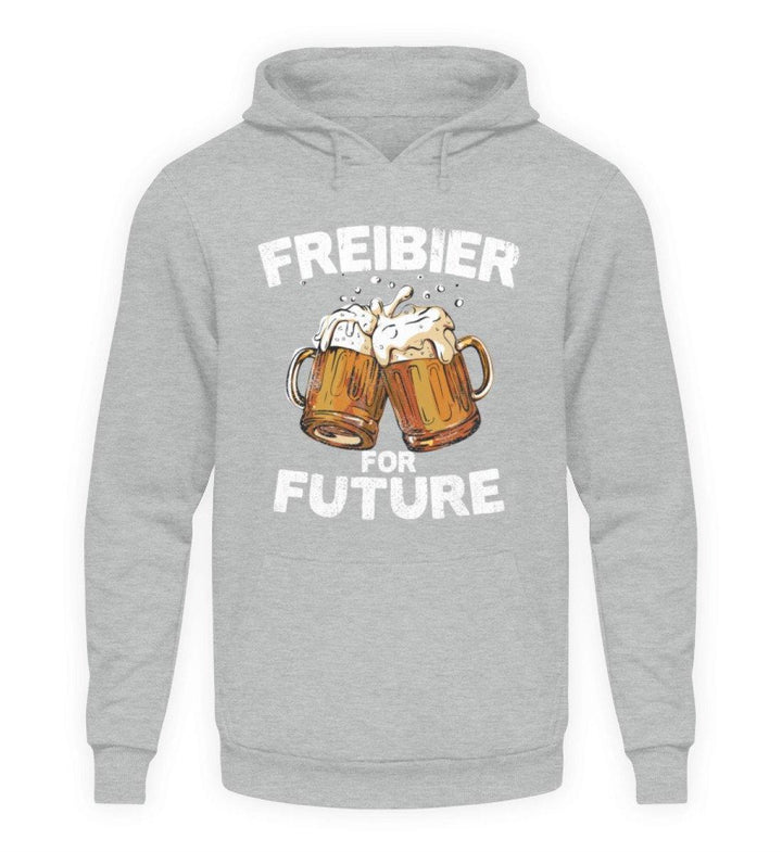 Freibier for Future - Words on Shirts  - Unisex Kapuzenpullover Hoodie - Words on Shirts Sag es mit dem Mittelfinger Shirts Hoodies Sweatshirt Taschen Gymsack Spruch Sprüche Statement