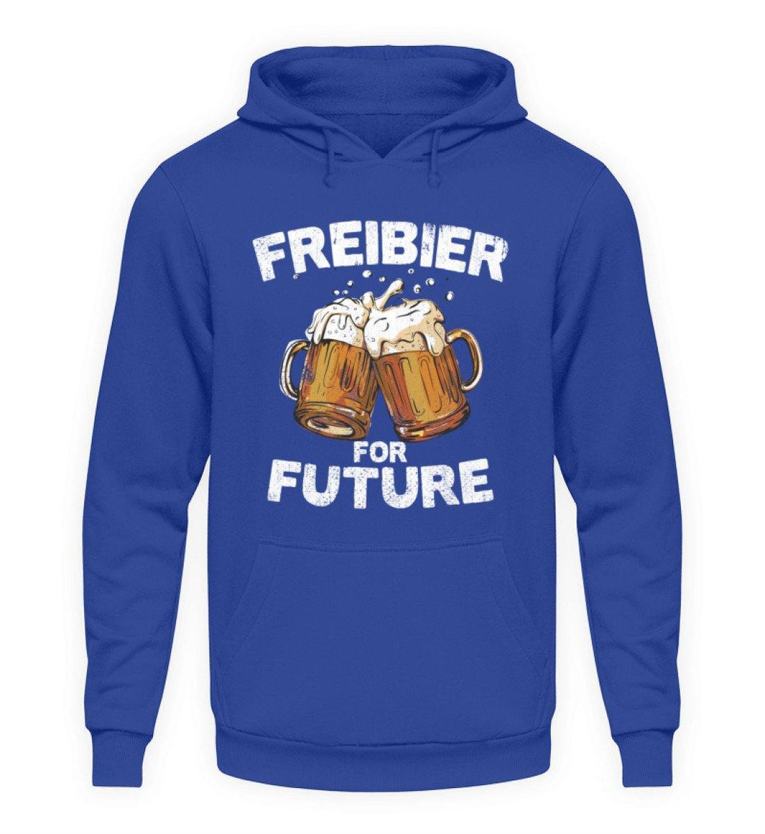 Freibier for Future - Words on Shirts  - Unisex Kapuzenpullover Hoodie - Words on Shirts Sag es mit dem Mittelfinger Shirts Hoodies Sweatshirt Taschen Gymsack Spruch Sprüche Statement