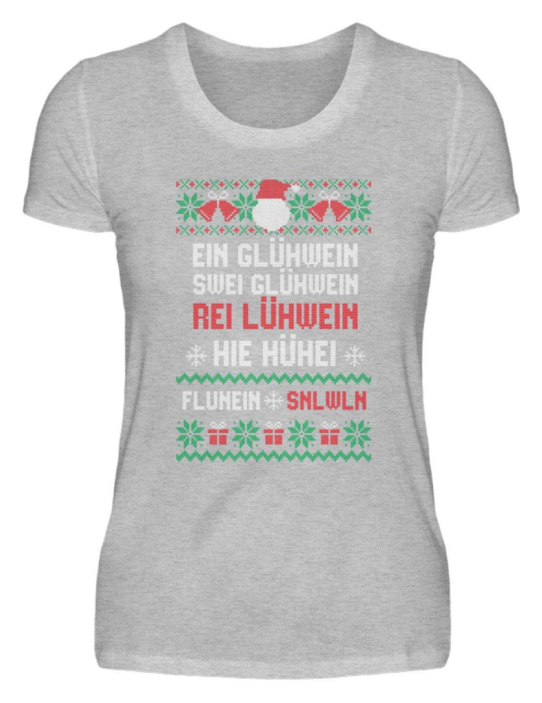 1 2 3 4 5 6 Glühwein - Words on Shirts  - Damenshirt - Words on Shirts Sag es mit dem Mittelfinger Shirts Hoodies Sweatshirt Taschen Gymsack Spruch Sprüche Statement