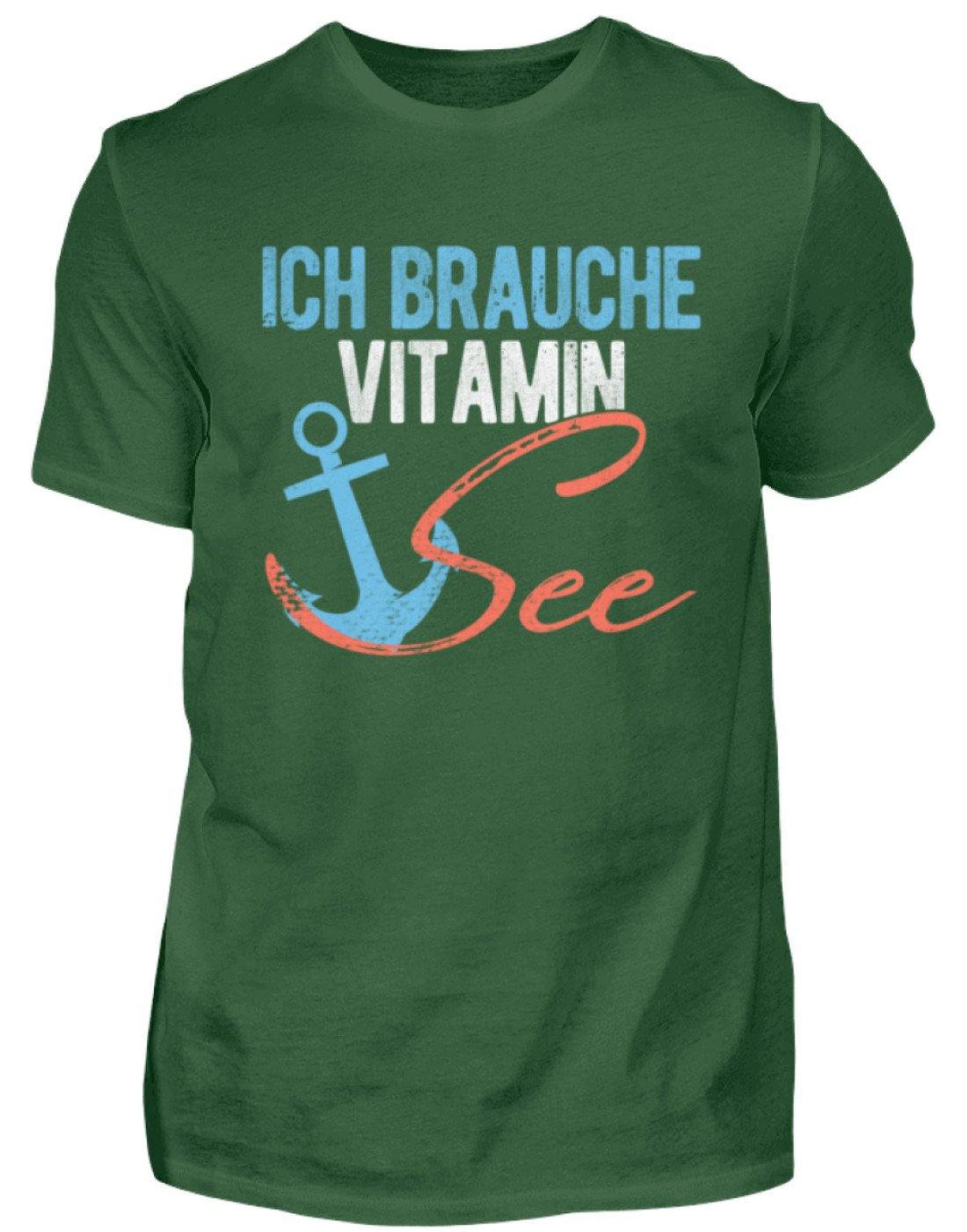 Vitamin See - Norddeutsch   - Herren Shirt - Words on Shirts Sag es mit dem Mittelfinger Shirts Hoodies Sweatshirt Taschen Gymsack Spruch Sprüche Statement