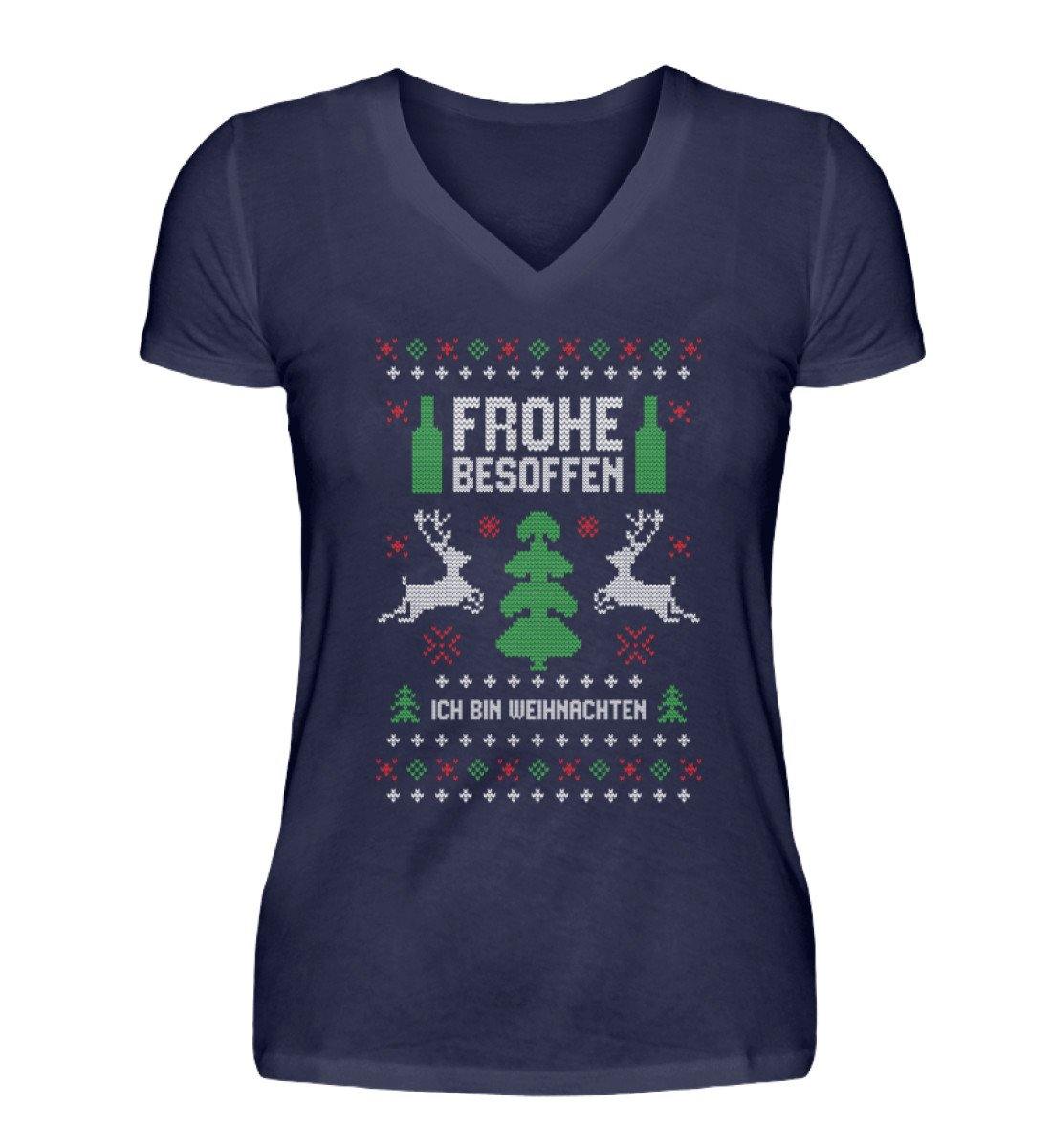 Frohe Besoffen - Ich bin Weihnachten  - V-Neck Damenshirt
