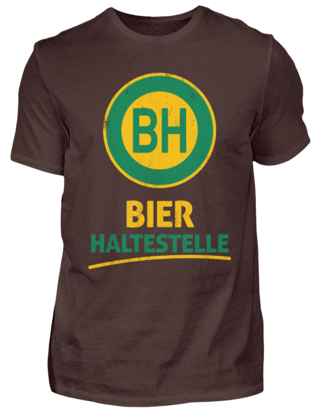 BH Bier Haltestelle - Words on Shirts  - Herren Shirt - Words on Shirts Sag es mit dem Mittelfinger Shirts Hoodies Sweatshirt Taschen Gymsack Spruch Sprüche Statement