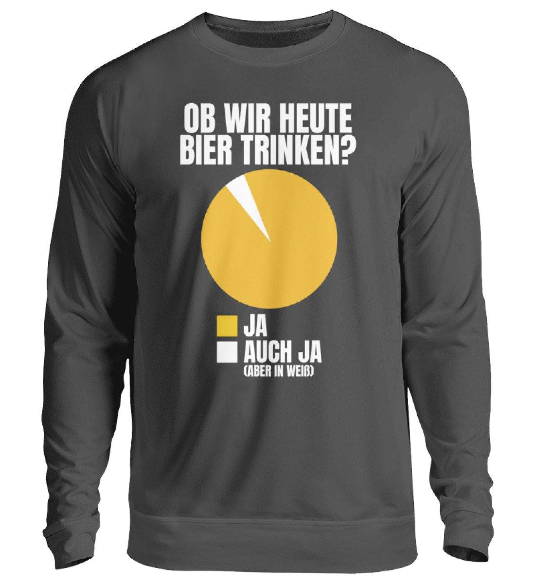 Ob wir heute Bier trinken? Diagram  - Unisex Pullover