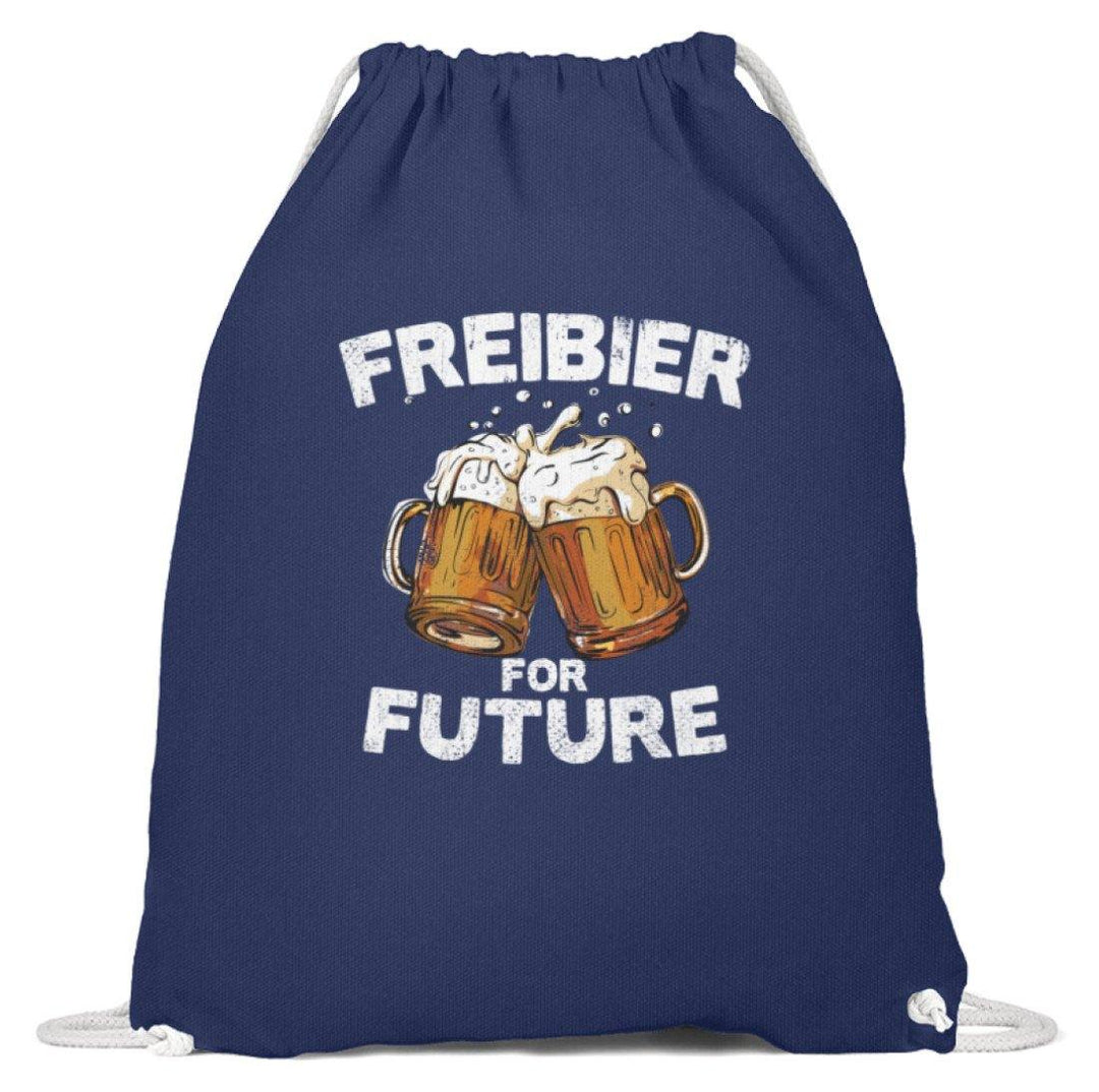 Freibier for Future - Words on Shirts  - Baumwoll Gymsac - Words on Shirts Sag es mit dem Mittelfinger Shirts Hoodies Sweatshirt Taschen Gymsack Spruch Sprüche Statement