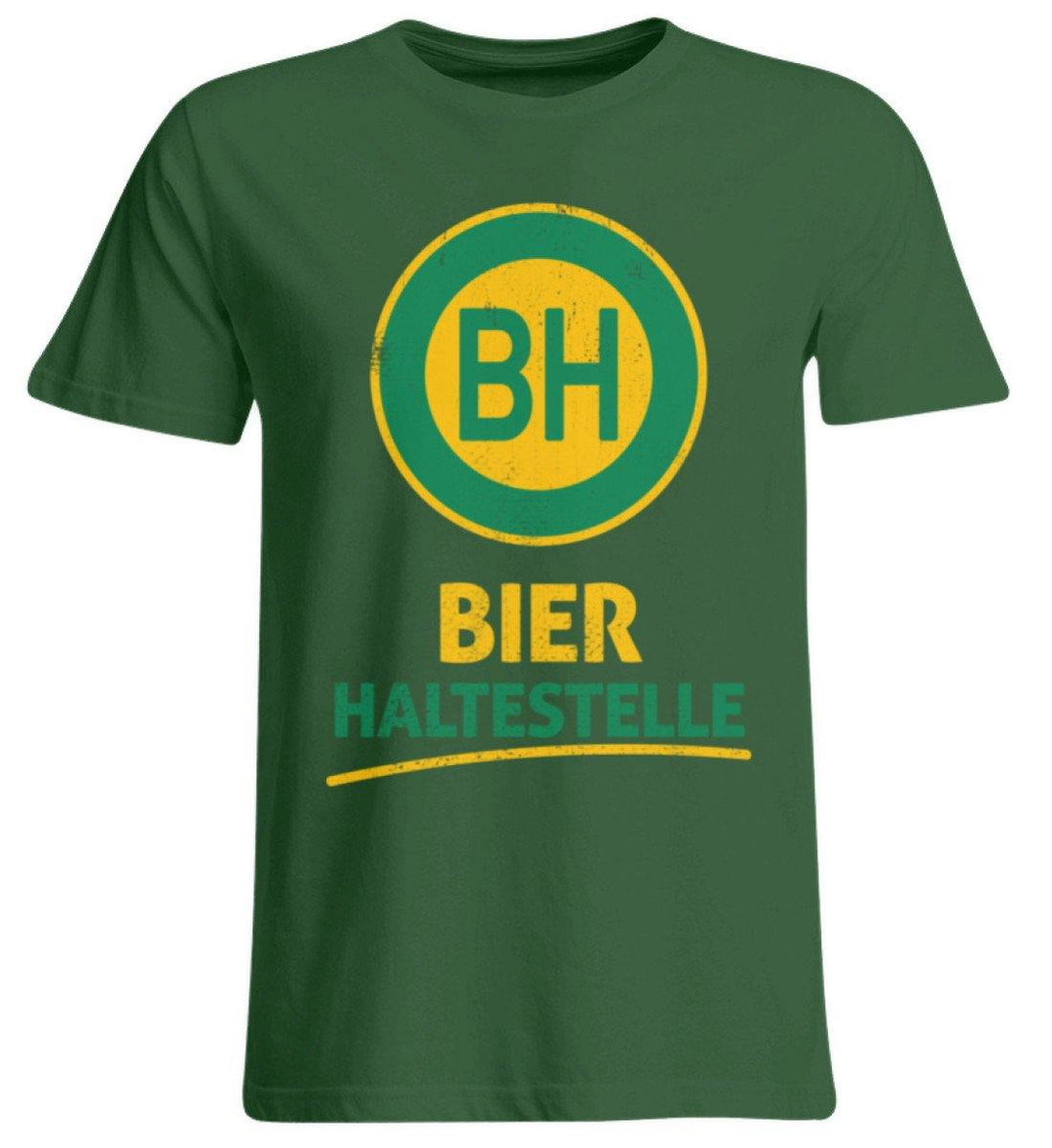 BH Bier Haltestelle - Words on Shirts  - Übergrößenshirt - Words on Shirts Sag es mit dem Mittelfinger Shirts Hoodies Sweatshirt Taschen Gymsack Spruch Sprüche Statement