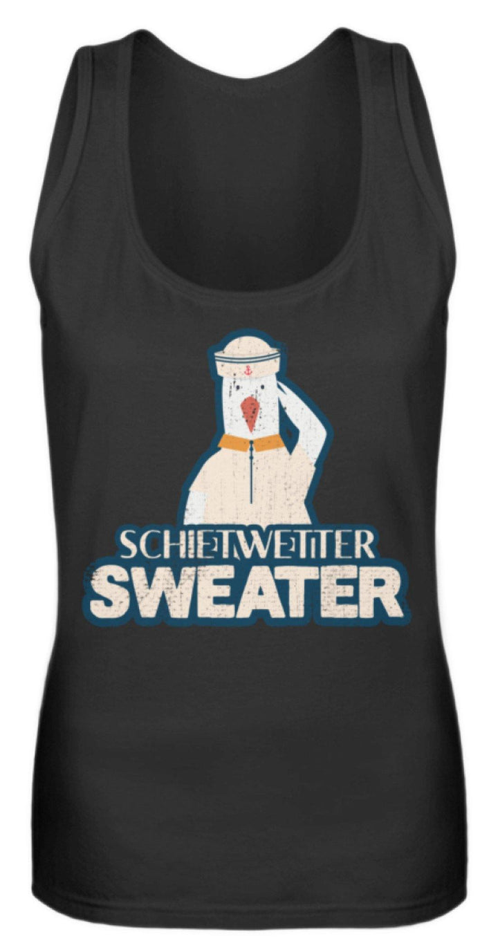 Schietwetter Sweater - Norddeutsch   - Frauen Tanktop - Words on Shirts Sag es mit dem Mittelfinger Shirts Hoodies Sweatshirt Taschen Gymsack Spruch Sprüche Statement