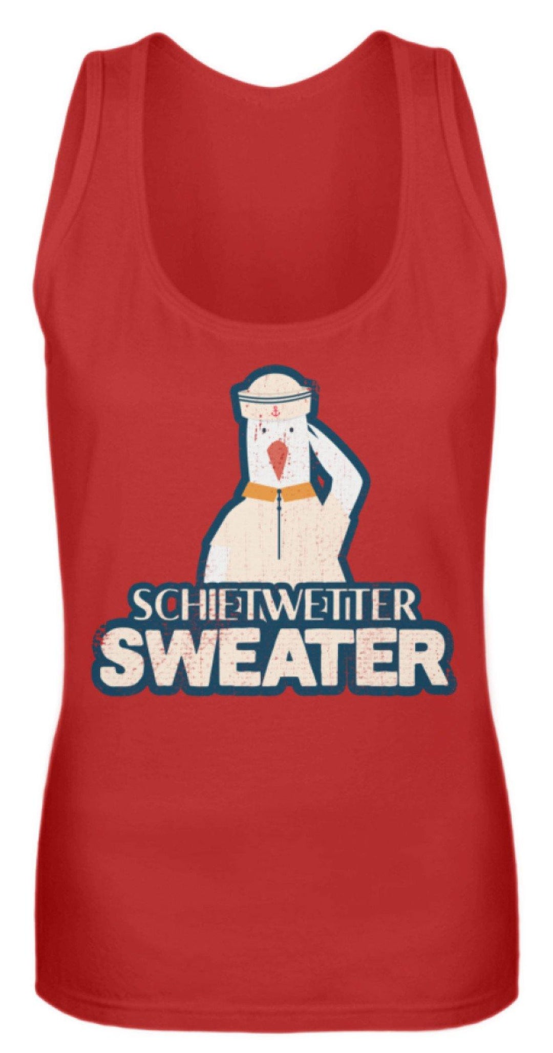 Schietwetter Sweater - Norddeutsch   - Frauen Tanktop - Words on Shirts Sag es mit dem Mittelfinger Shirts Hoodies Sweatshirt Taschen Gymsack Spruch Sprüche Statement