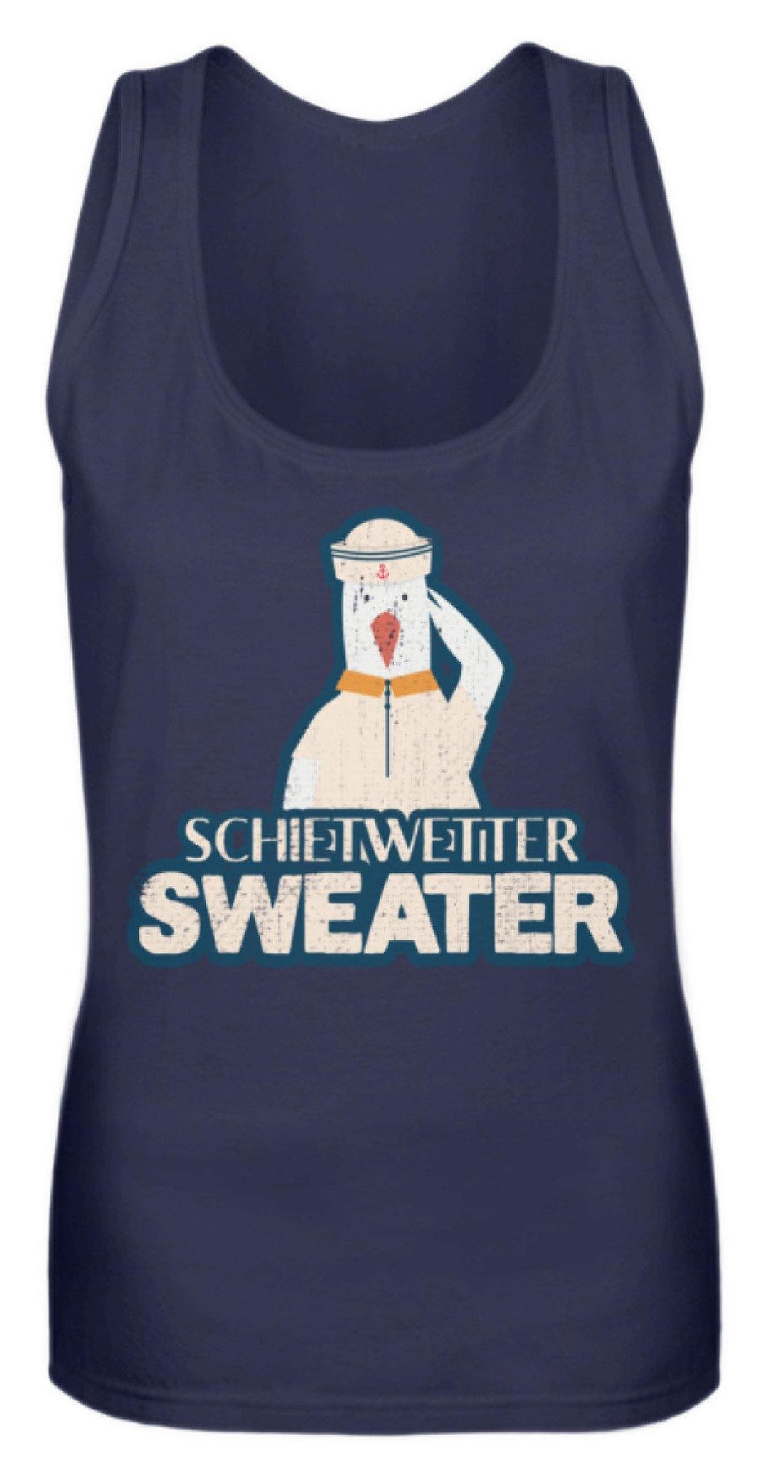 Schietwetter Sweater - Norddeutsch   - Frauen Tanktop - Words on Shirts Sag es mit dem Mittelfinger Shirts Hoodies Sweatshirt Taschen Gymsack Spruch Sprüche Statement