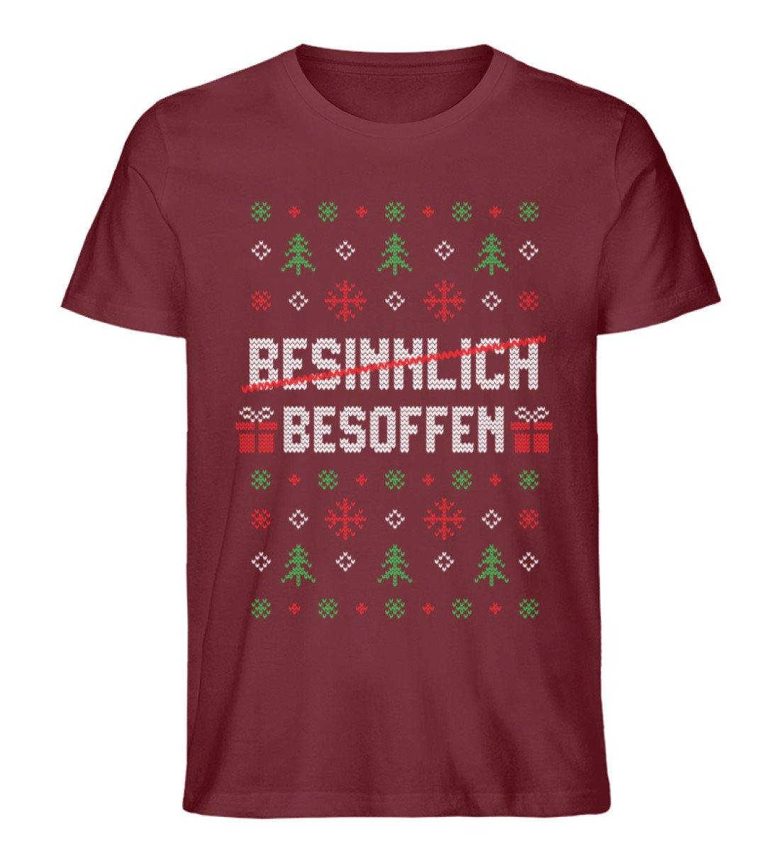 Besinnlich - Besoffen - Words on Shirts  - Herren Premium Organic Shirt