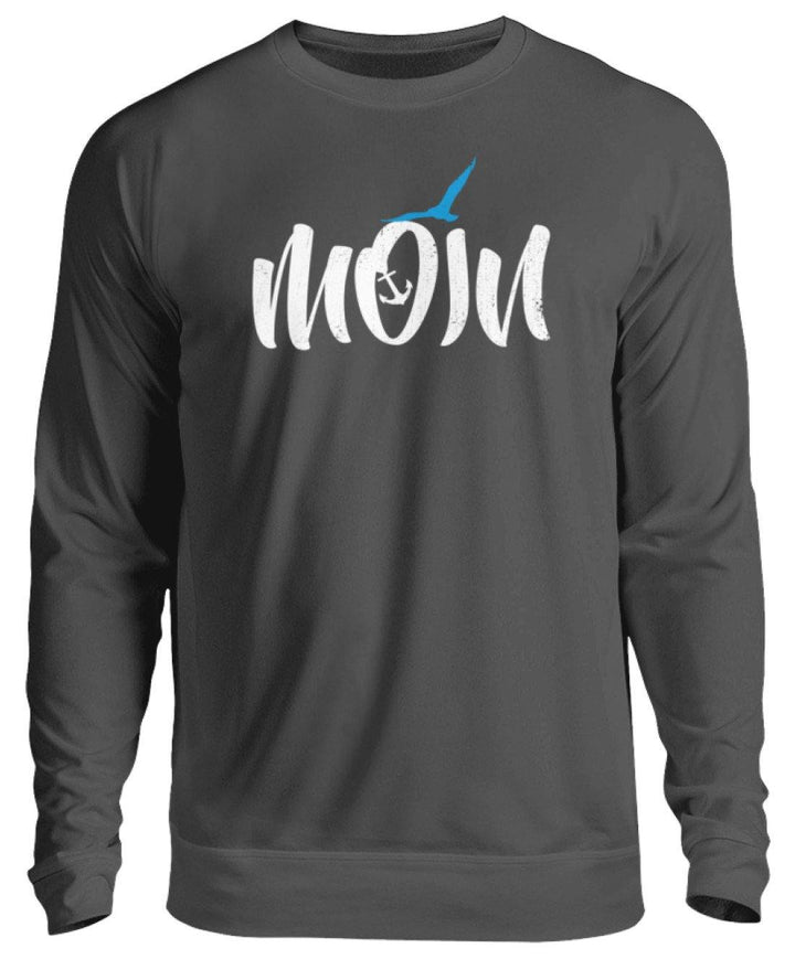 Moin Anker Möwe - Norddeutsch   - Unisex Pullover - Words on Shirts Sag es mit dem Mittelfinger Shirts Hoodies Sweatshirt Taschen Gymsack Spruch Sprüche Statement