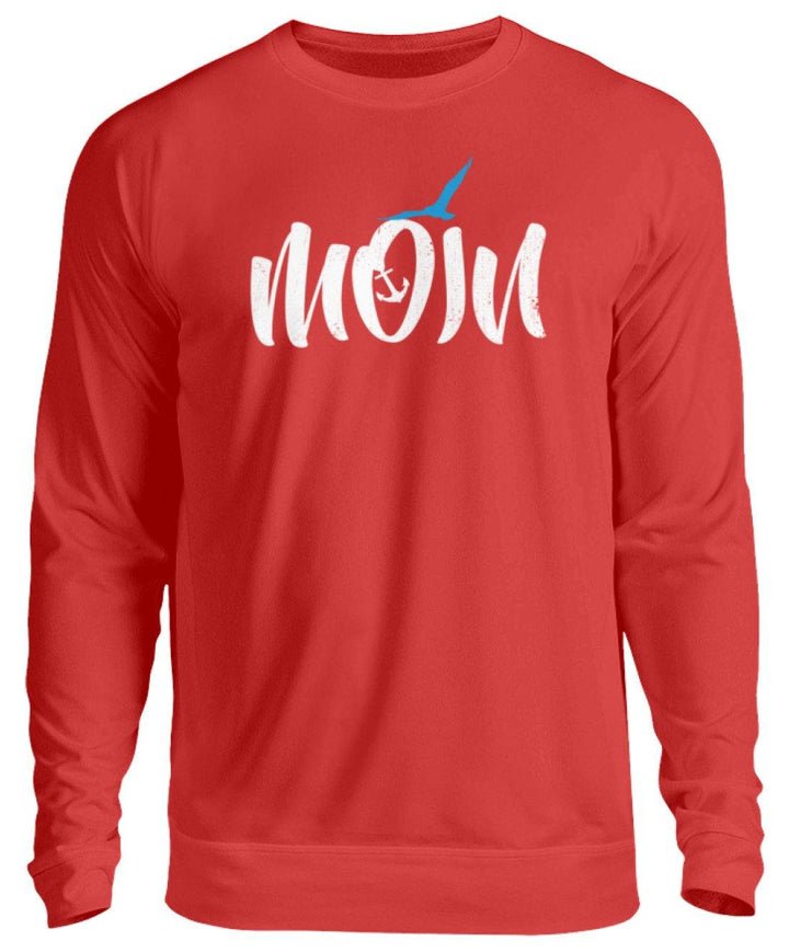 Moin Anker Möwe - Norddeutsch   - Unisex Pullover - Words on Shirts Sag es mit dem Mittelfinger Shirts Hoodies Sweatshirt Taschen Gymsack Spruch Sprüche Statement