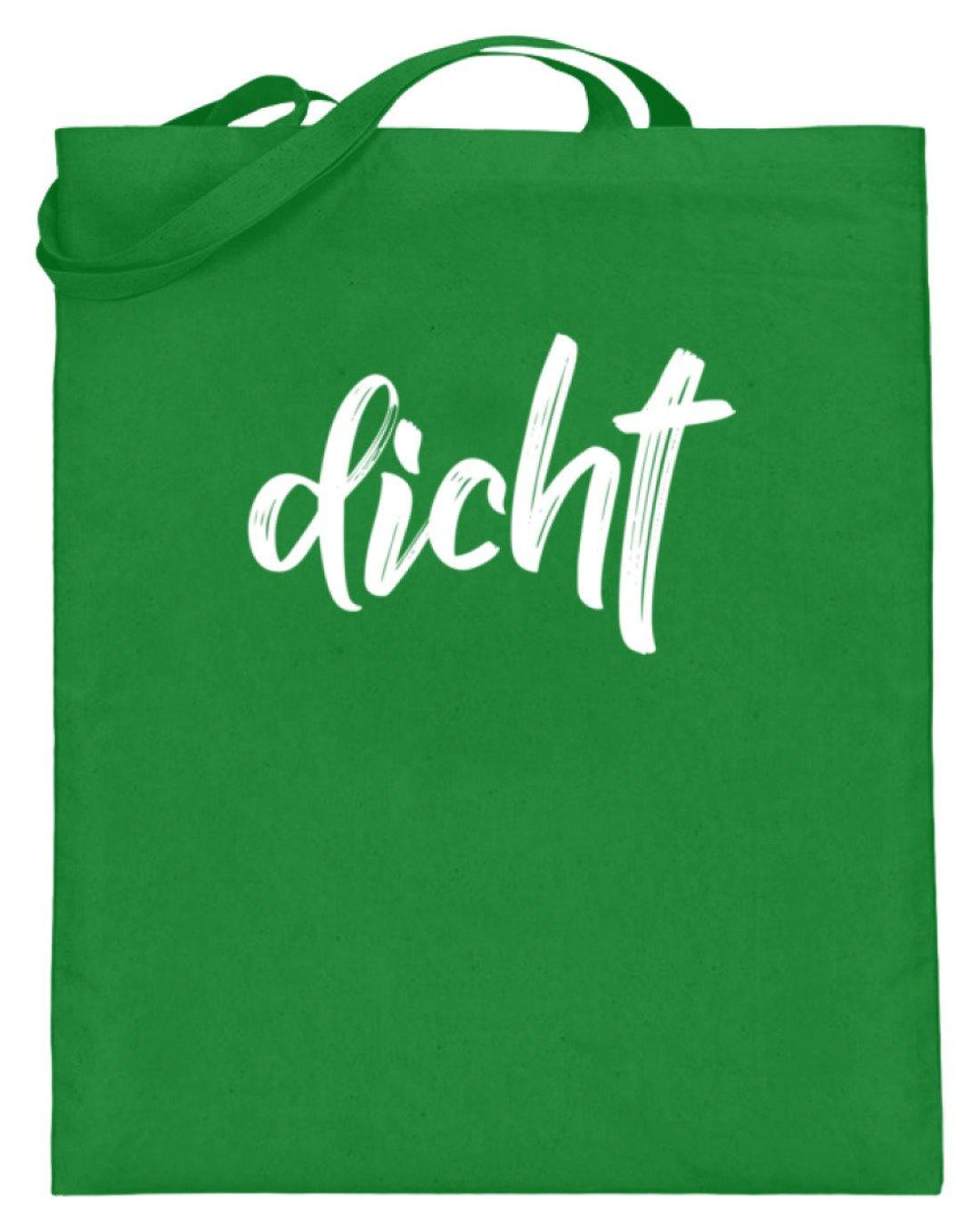 dicht Shirt  - Jutebeutel (mit langen Henkeln) - Words on Shirts Sag es mit dem Mittelfinger Shirts Hoodies Sweatshirt Taschen Gymsack Spruch Sprüche Statement