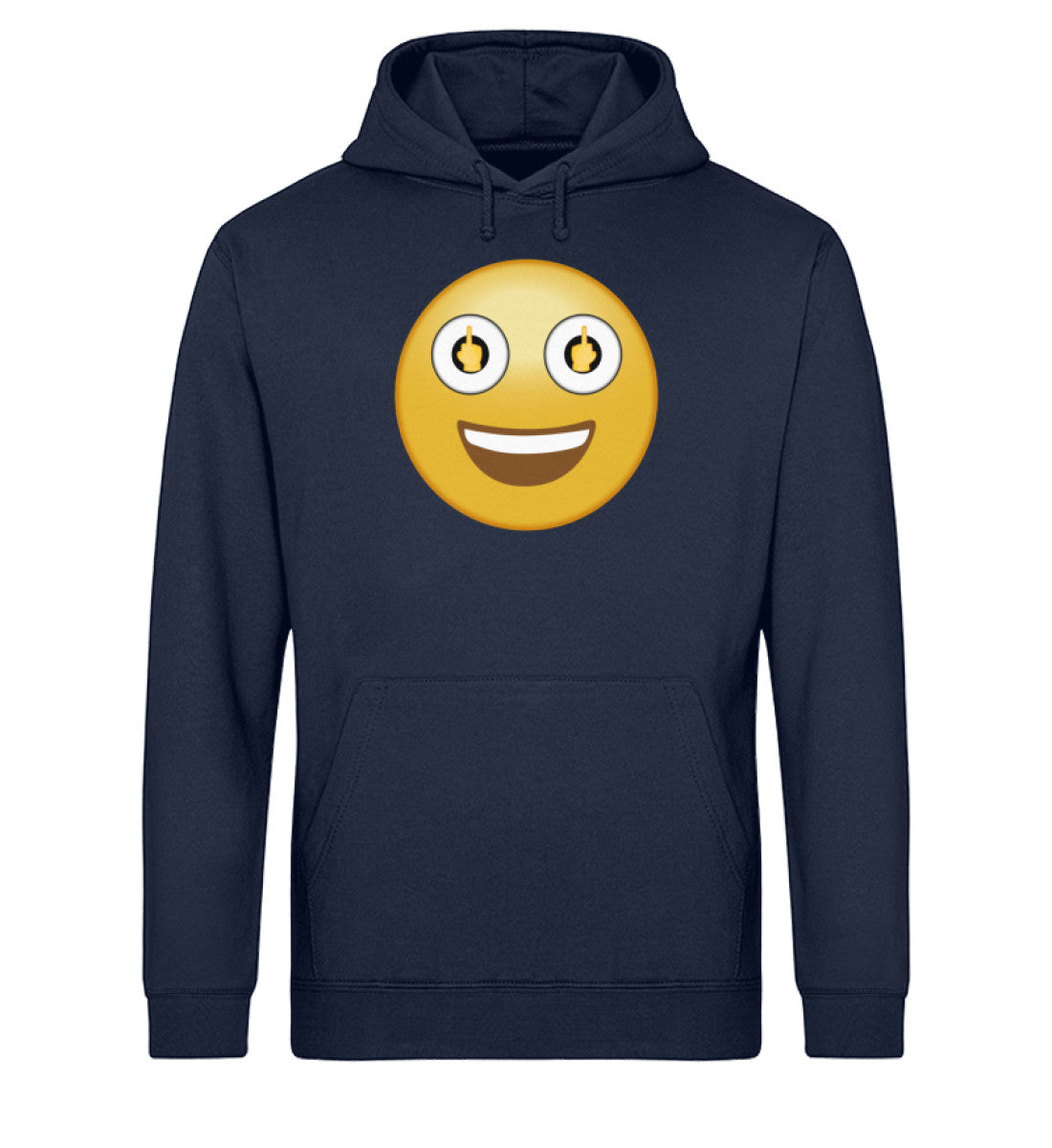 Smiley - Mittelfinger - 1  - Unisex Organic Hoodie