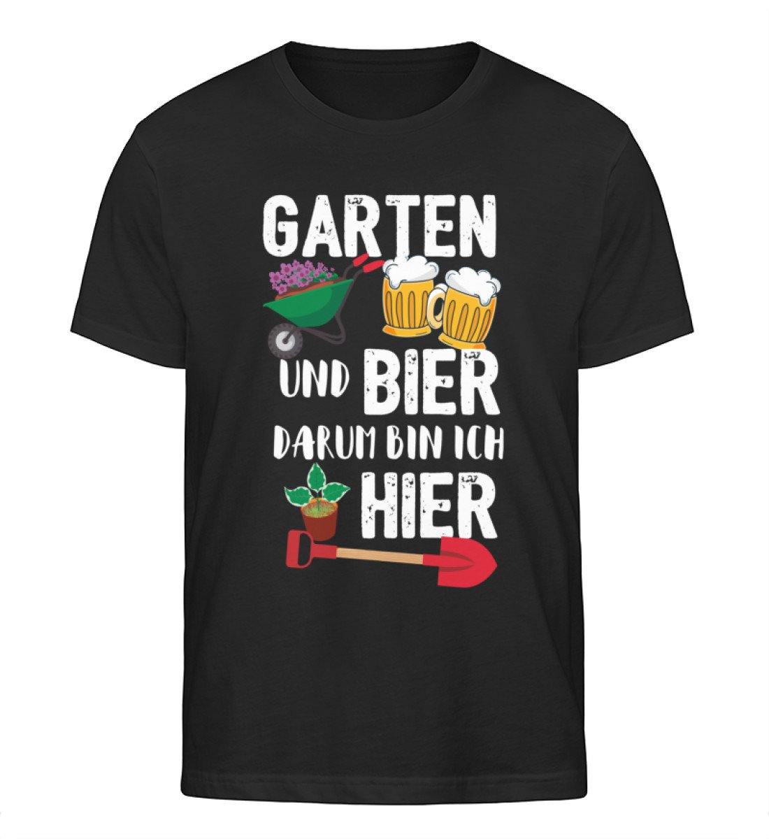 Garten und Bier, Darum bin ich hier.  - Herren Organic Shirt